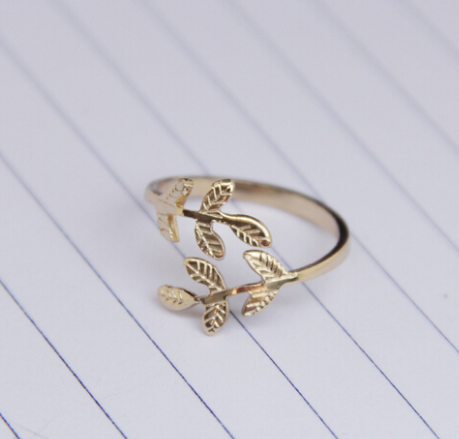 Grace timlees Fashion Leaf Small Finger Rings, Fashion Jewelry