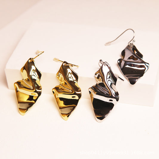 Women's Fashion Exaggerated Twisted Irregular Texture Earrings