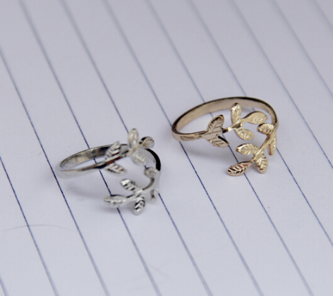 Grace timlees Fashion Leaf Small Finger Rings, Fashion Jewelry