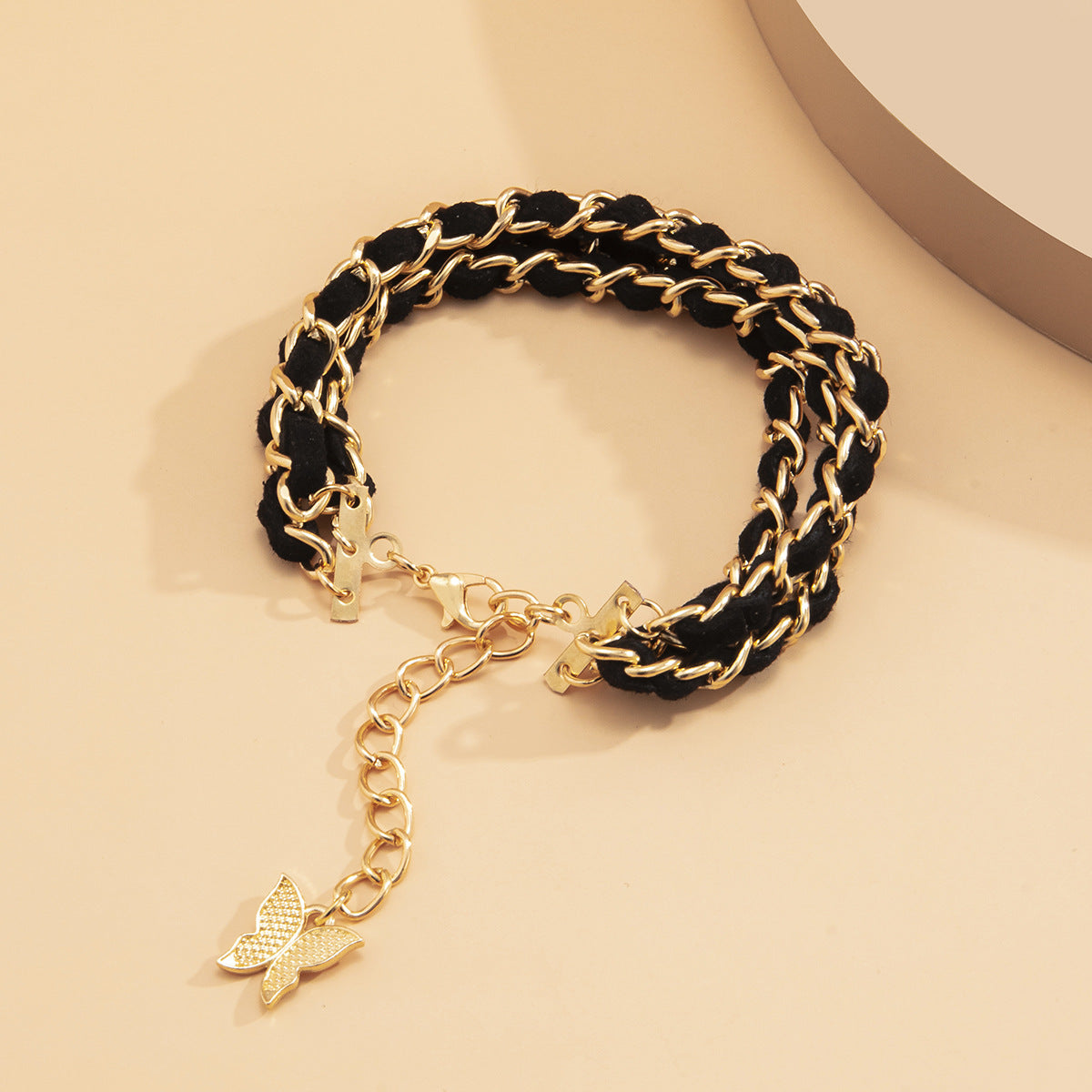 Creative Jewelry Fashion Simple Multi-layer Chain Flannel Bracelet