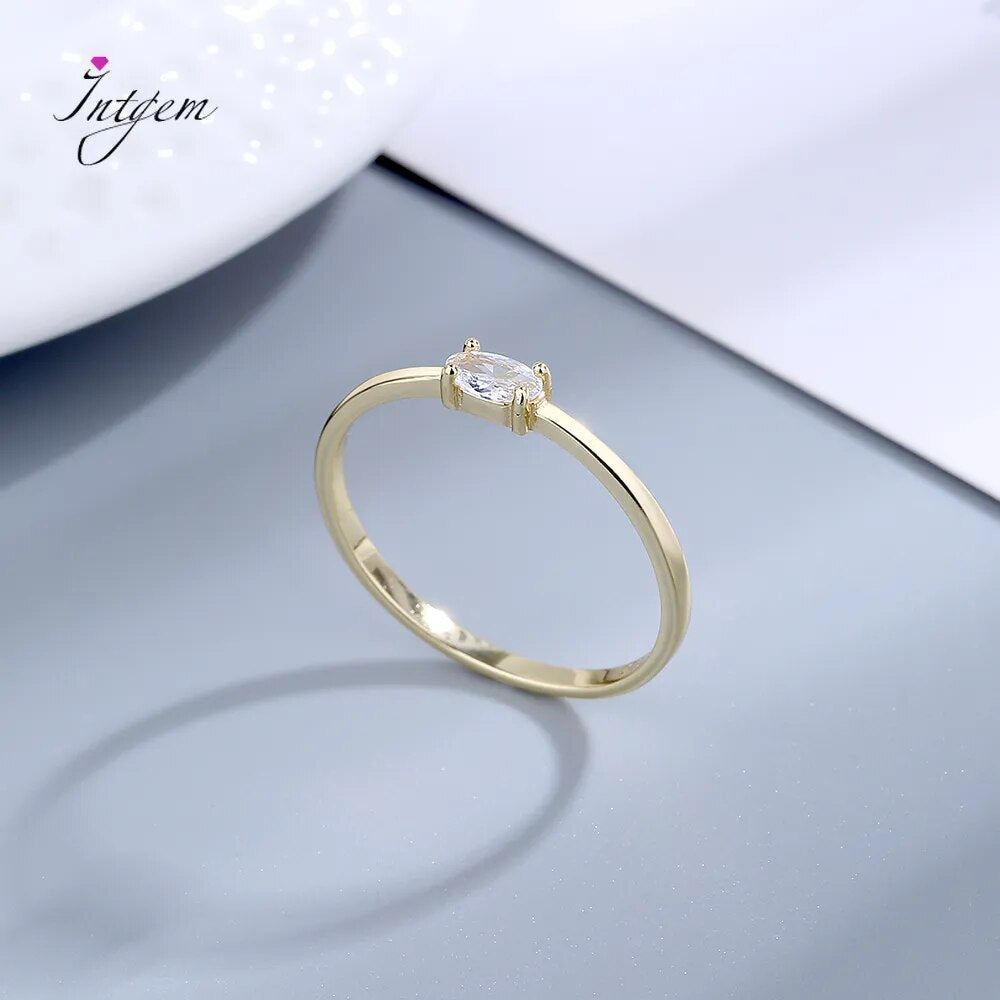 3*5Mm Zircon Gemstone Rings for Women S925 Silver Luxury Oval Cubic Zirconia Ring Index Finger Anel Bridal Wedding Jewelry
